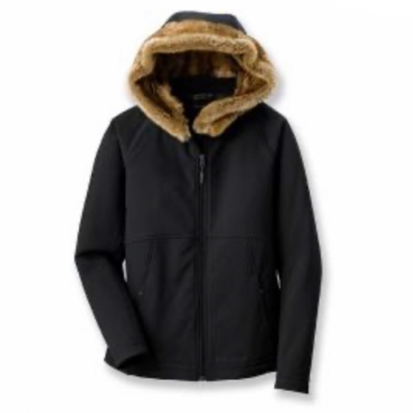 MARMOT BRAND OLIVE FUR HOOD WARM ZIP JACKET COAT M - Picture 6 of 16